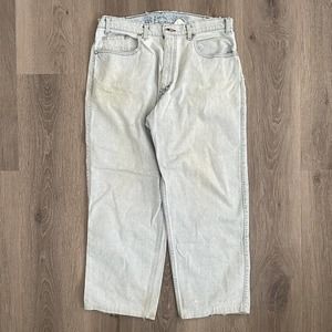 Vintage Y2K Silver Tab Levi Loose Cut Denim Jeans Size 34x28